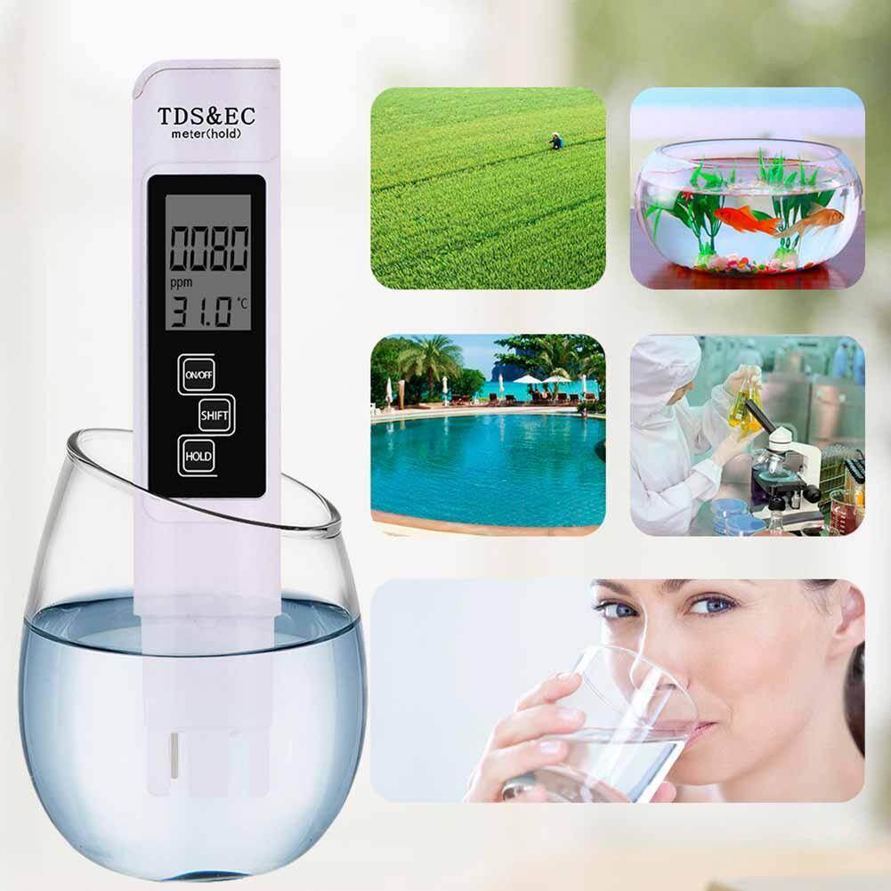3 in 1 Water Testing Pen PH Meter TDS EC Meter Digital LCD Purity Filter