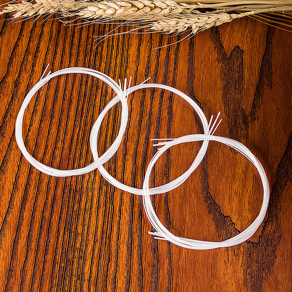 4pcs/set White Nylon Strings Replacement Part for 21/23/26in Ukulele Guitar