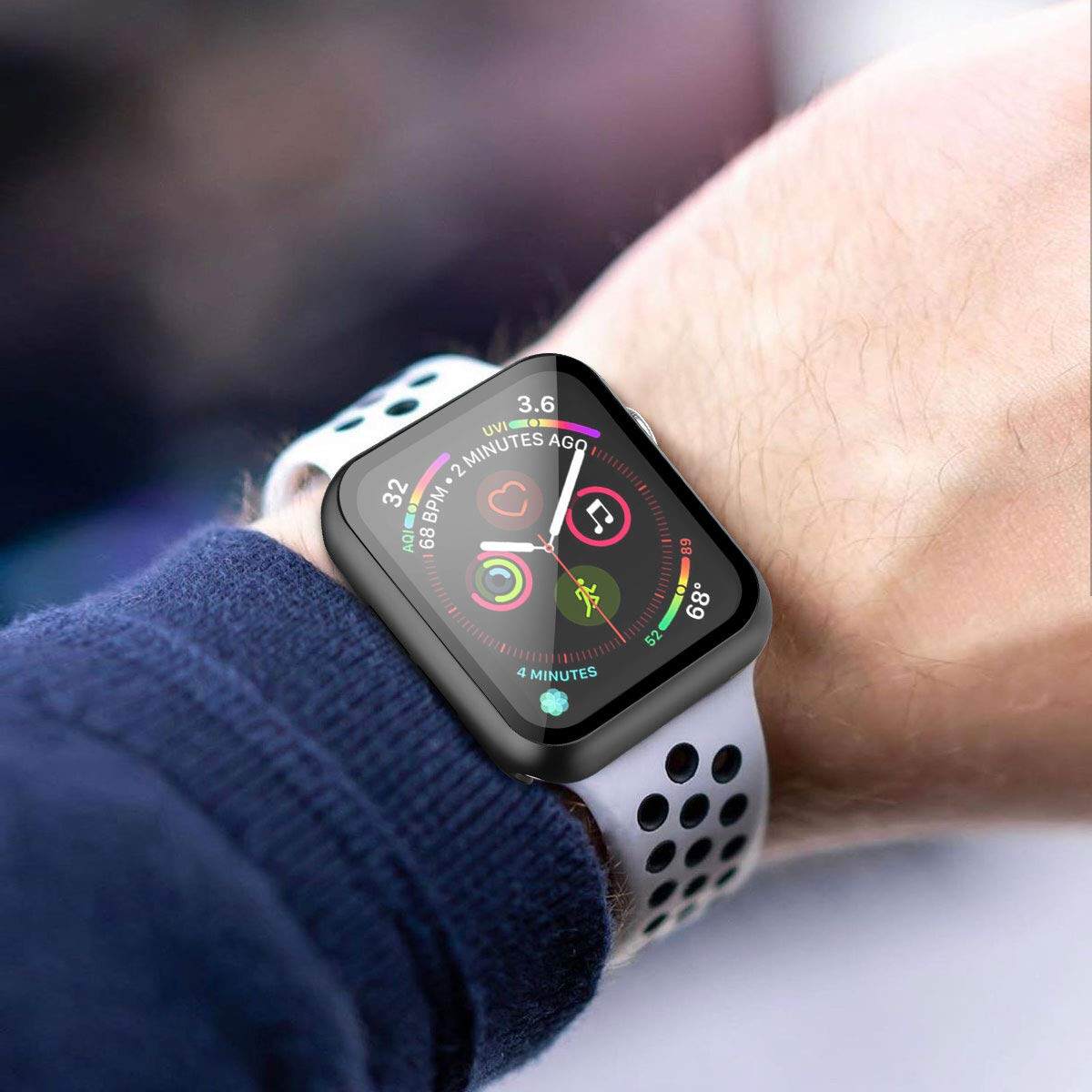 Ultra Thin Hard PC Case Tempered Glass Screen Protector Protective Cover Suitable For Apple Watch Series 9 8 7 6 SE 1 2 3 4 5 38mm 40mm 42mm 44mm 41mm 45mm Smartwatch Case Cover