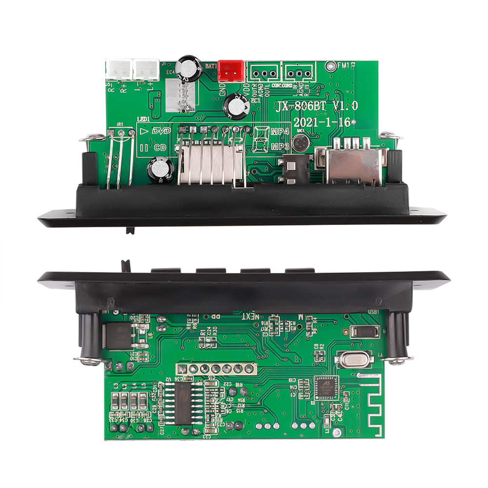 KEBIDU Bộ Khuếch Đại 2X25W Bo Mạch Giải Mã 12V Bo Mạch Giải Mã Bluetooth 5.0 MP3 WMA Với Mic Rảnh Tay Chức Năng Ghi Âm Mô-đun Âm Thanh USB TF Radio Máy Nghe Nhạc MP3 Trên Xe Hơi