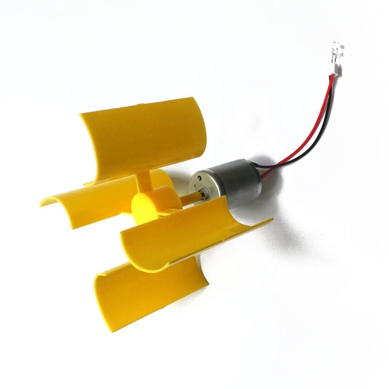 Mini Wind Vertical Turbine Generator Model for Teaching Physical Power Generation Principle for DIY Science Education