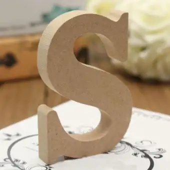 Freestanding Large 26 Wooden Wood Alphabet Letters Wall Hanging