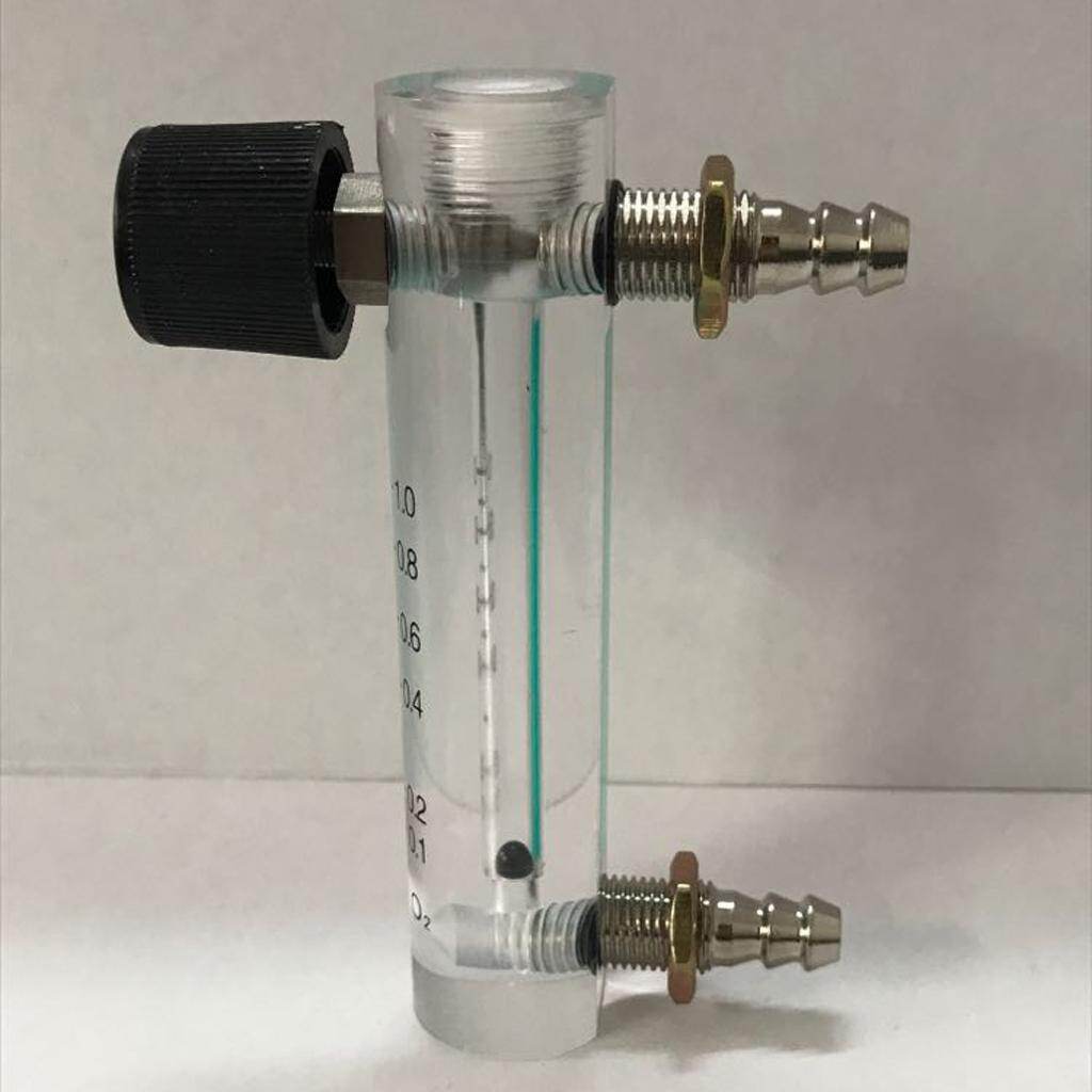 Baoblaze Adjustable Flow Meter 1-15LPM Gas Flowmeter for Oxygen Air Gas Conectrator