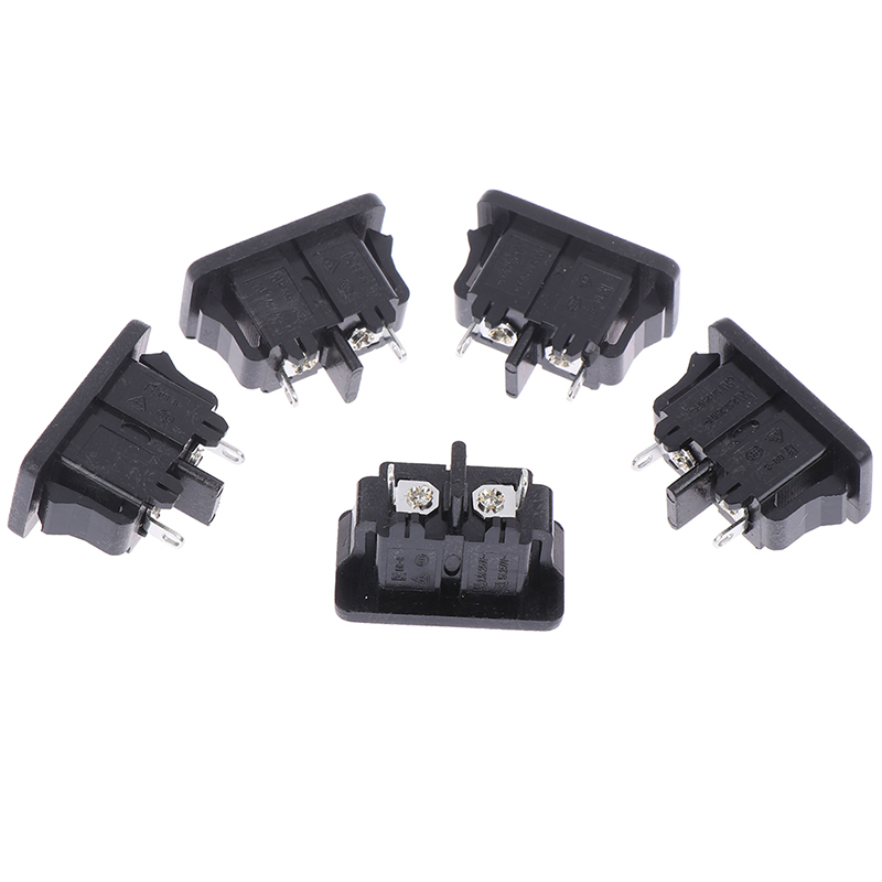 maelovely 5Pcs New AC250V 5A 2Pin AC power socket Mount Female Socket