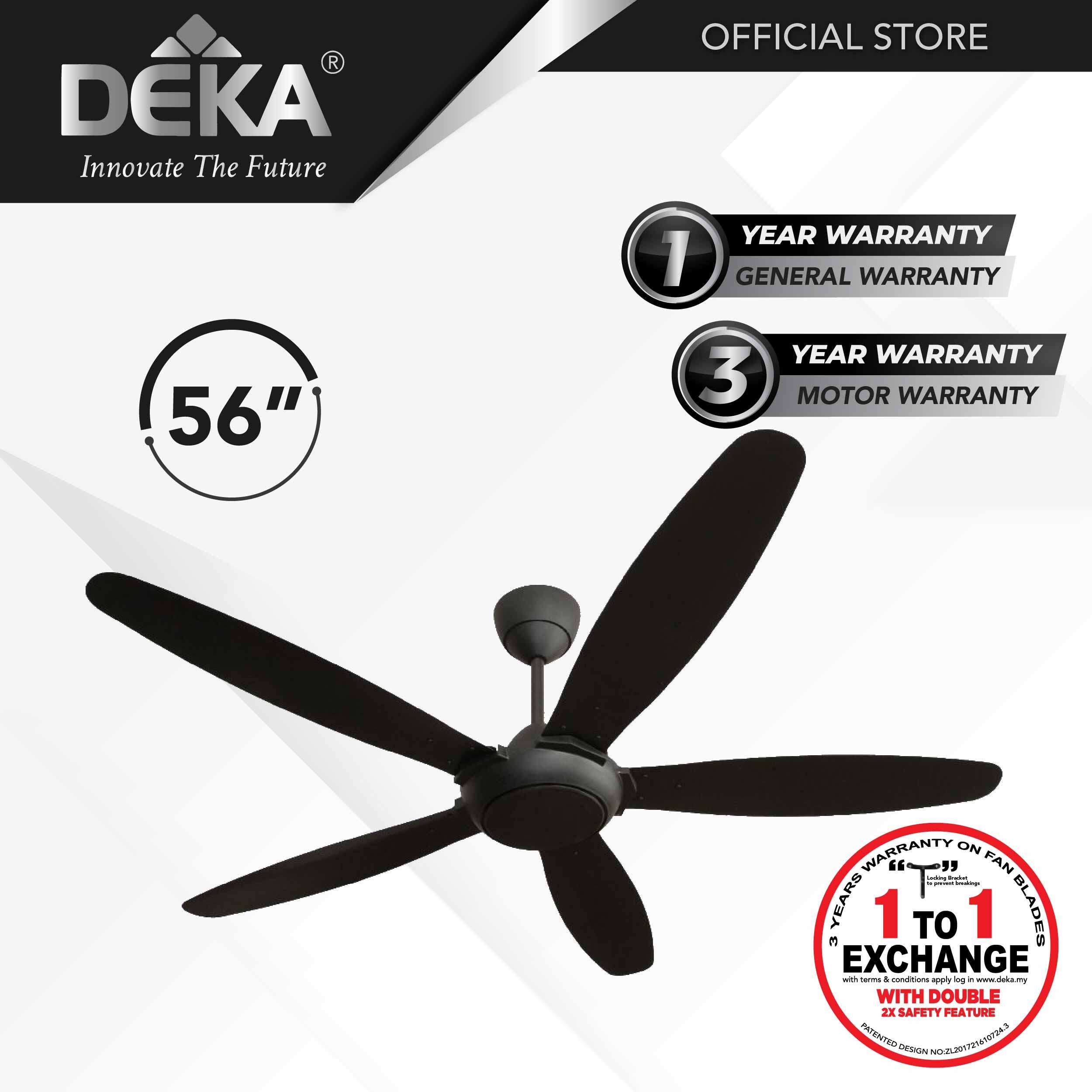 Deka 56 Inch Ac Motor 4 Speed Ceiling Fan DKR 56 | 42 Inch DKR 42 with ...