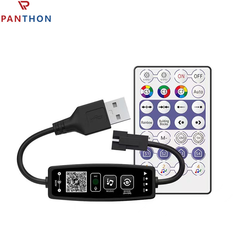 Panthon Bộ điều khiển LED RF điều Bộ điều khiển không dây từ xa 5 ~ 24VDC cho 2811 Giấc Mơ màu cầu vồng RGB LED Pixel dải đèn dạng tấm