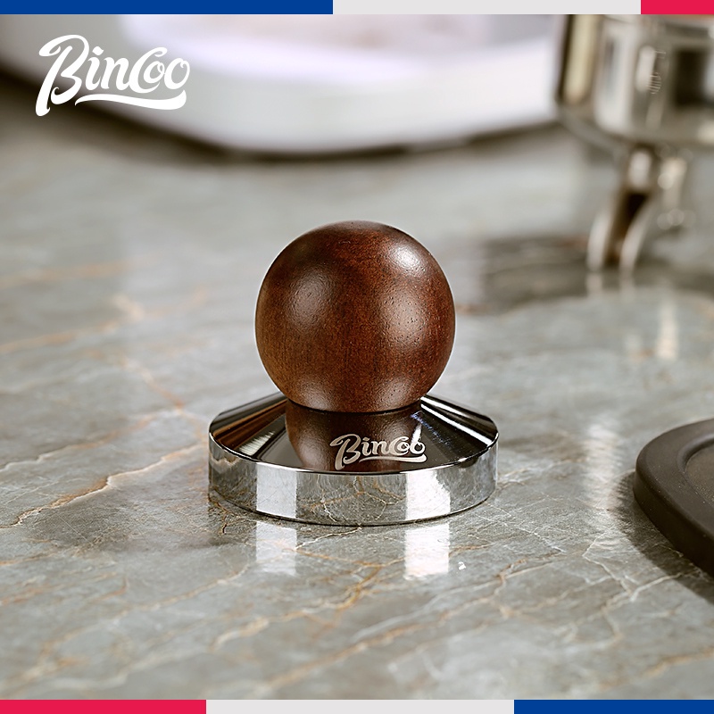 Bincoo Coffee Press Stainless Steel Powder Hammer Solid Wood Handle Powder Distributor Mini Cute Coffee Appliance