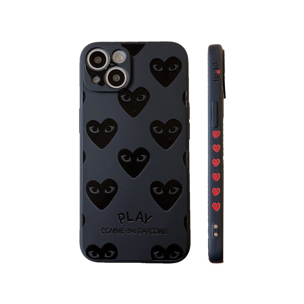 Popular Brand CDG Play Comme des Garcons Phone Case for iPhone 14 Pro Max 14Pro 14 Plus Anti knock Soft Phone Protective Cover for iPhone 13 12 11 XS XR 8 7 Plus Se Back Shell Lazada