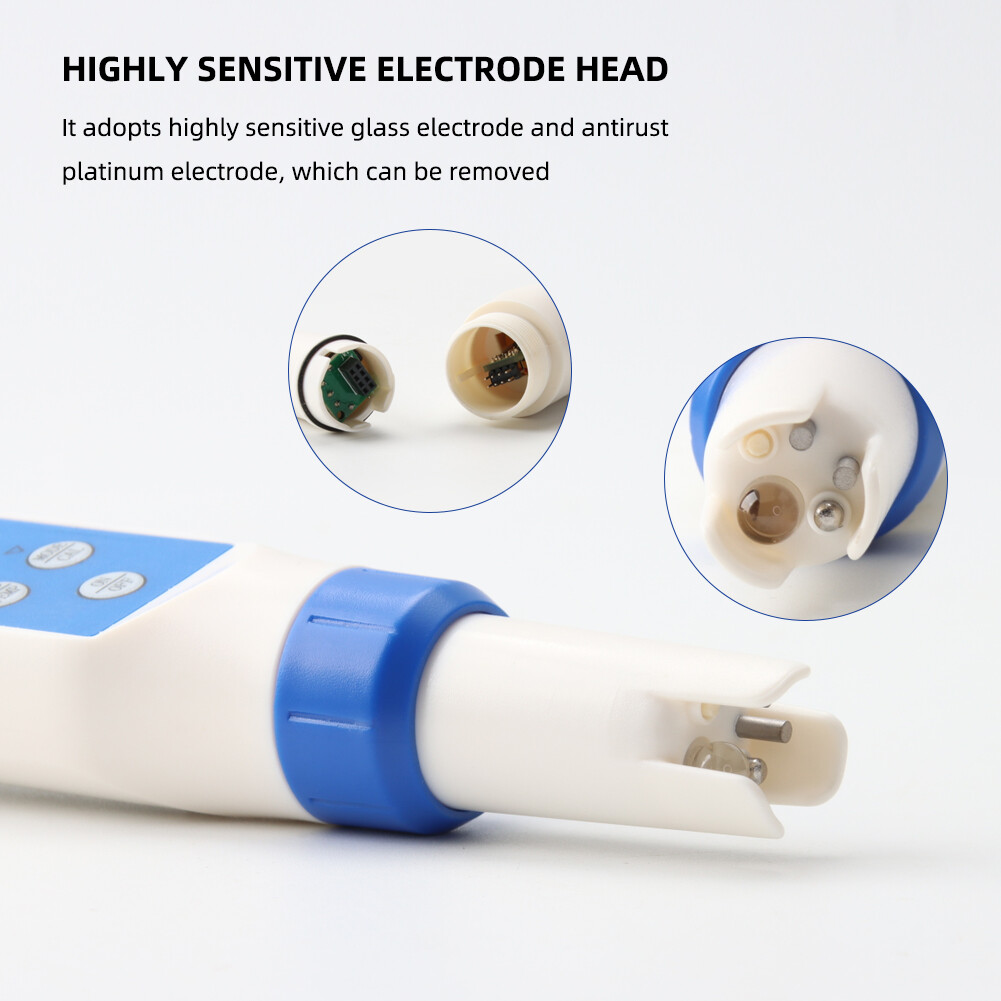 YIERYI High Precision Water Tester Probes 7 in 1 PH/EC/TDS/Salinity/S.G/ORP/Temperature Water Tester Probes for BLE-9909 and BLE-C600 Model Tester Probes