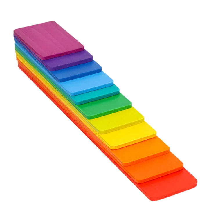 creative rainbow blocks