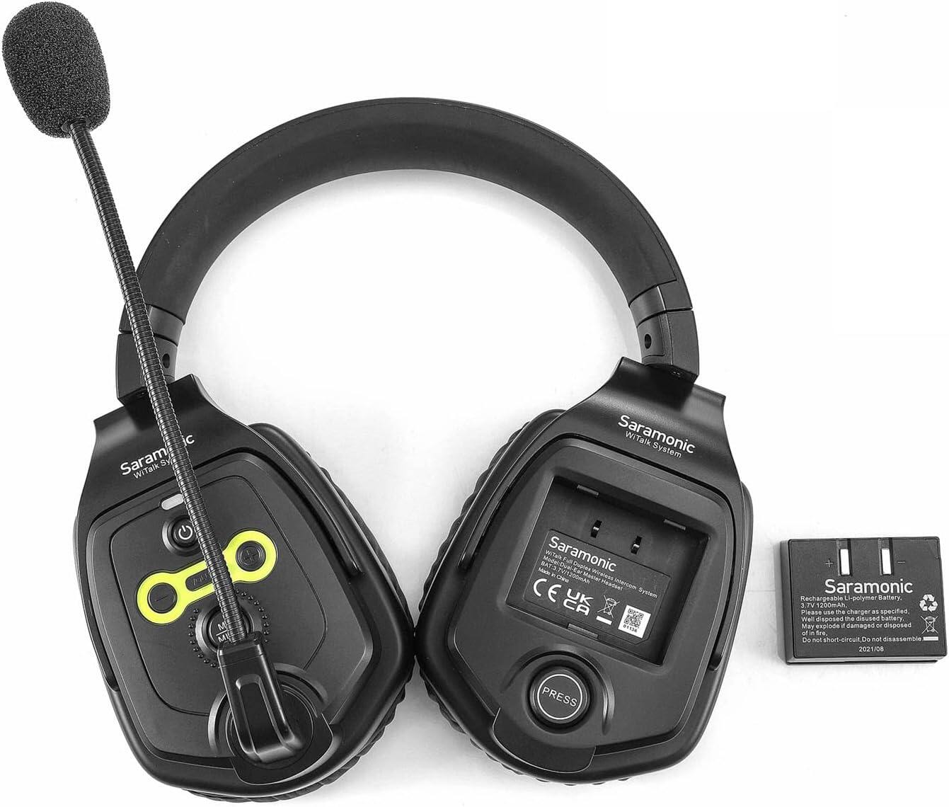 Saramonic WiTalk WT5S Hệ Thống Tai Nghe 5 Người Một Tai Full-Duplex Thiết Bị Liên Lạc Nội Bộ Không Dây 400M 1 Master & 4 Remote Team Communication Tai Nghe Một Tai Cho Nhà Thờ Drone Sản Xuất Phim Truyền Hình