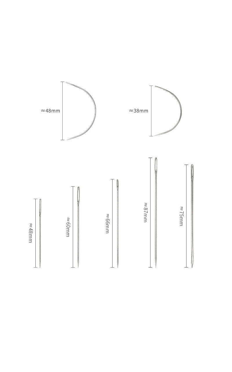 7pcs/set Carpet Leather Canvas Repair Curved Hand Sewing Needles Kit