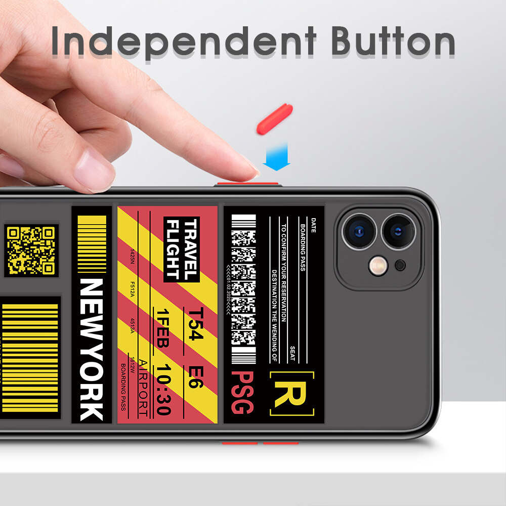 Ốp lưng Hontinga Ốp lưng cho iPhone 16 Pro Max Plus 6 6S 7 8 Plus SE 2020 Ốp lưng cứng cho iPhone 6 + 6S + 7 + 8 Ốp lưng trong suốt mờ vé máy bay sáng tạo Ốp lưng bọc hoàn toàn Ốp điện thoại silicon mềm cạnh cho iPhone 6 + 6S + 7 + 8 +