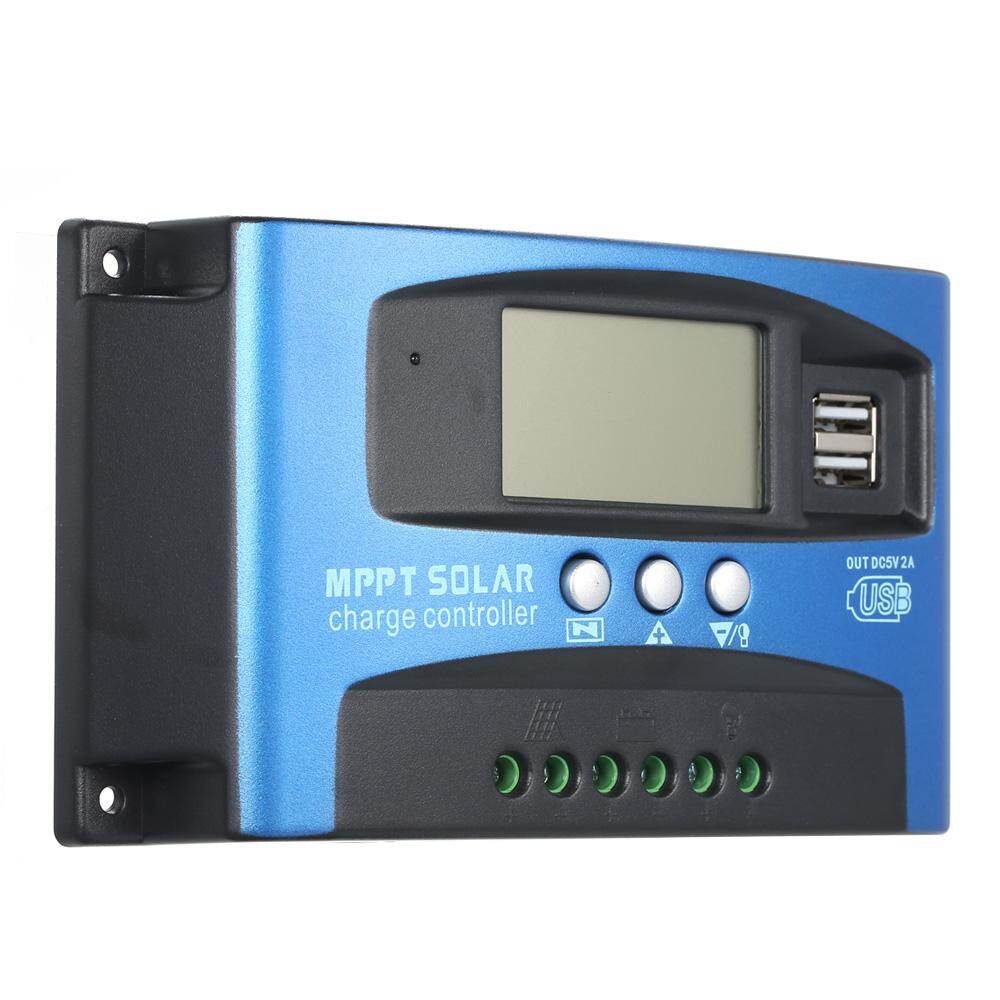 Bộ Điều Khiển Sạc Năng Lượng Mặt Trời 100A MPPT Tấm Pin Năng Lượng Mặt Trời Tự Động Hiển Thị Màn Hình LCD USB Kép Bộ Điều Chỉnh Sạc Fannlady