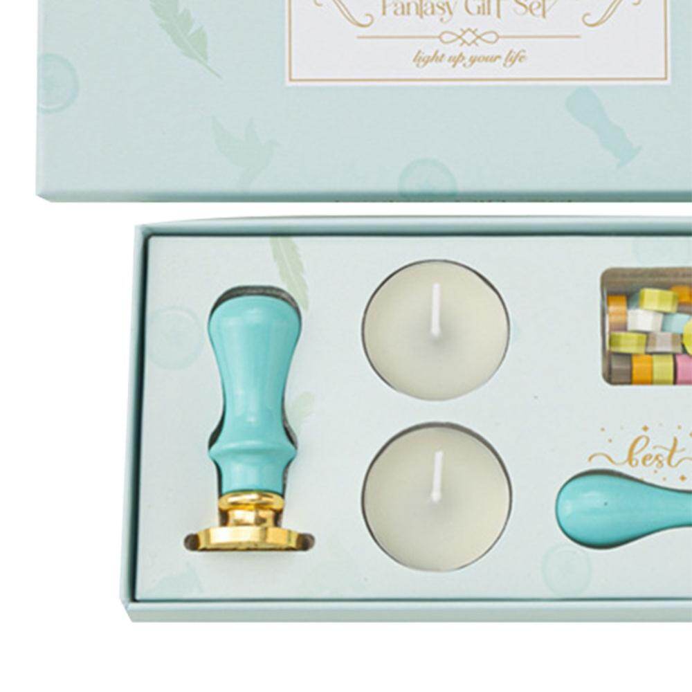 Fire Paint Stamp Set Exquisite Gift Box Wax Seal Kit for Envelope Decorations
