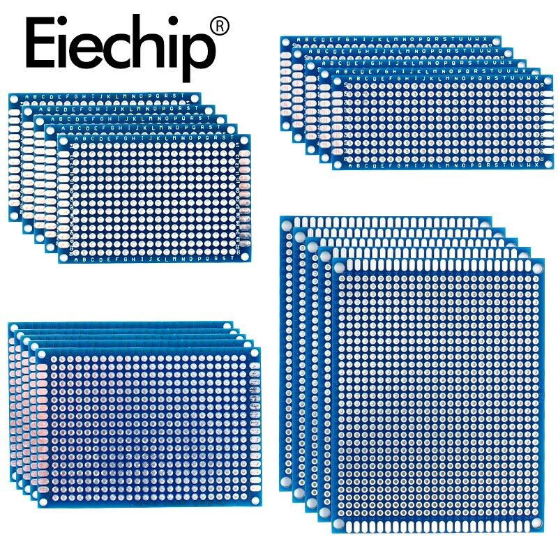20 PCS Universal PCB Board Blue Double Side Prototype PCB Printed Circuit Board for Arduino Soldering Board 5x7 4x6 3x7 2x8
