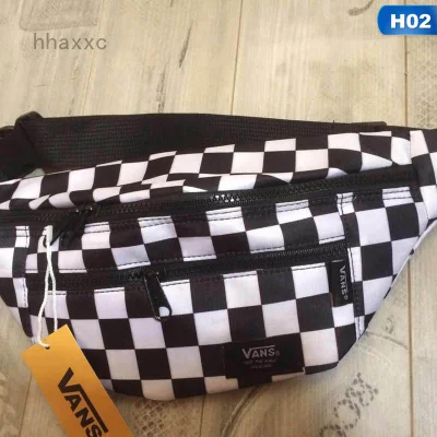 Hhaxxc Fashion Men Women Sling Bag Waist Bag Pouch Chest Bag Checkerboard Bag