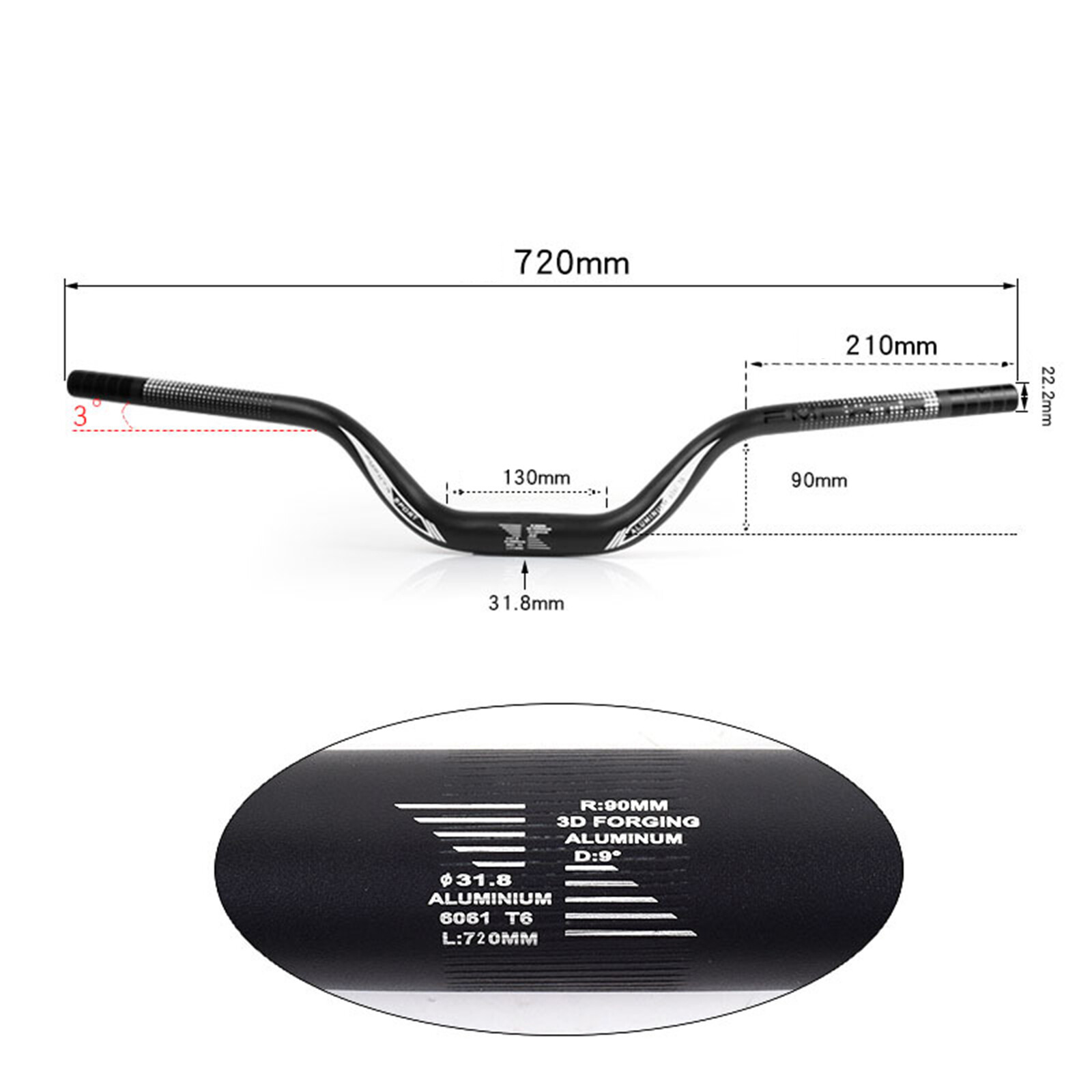 Serciya Ghi Đông Xe Đạp Leo Núi Thanh Nâng Siêu Dài 31.8Mm