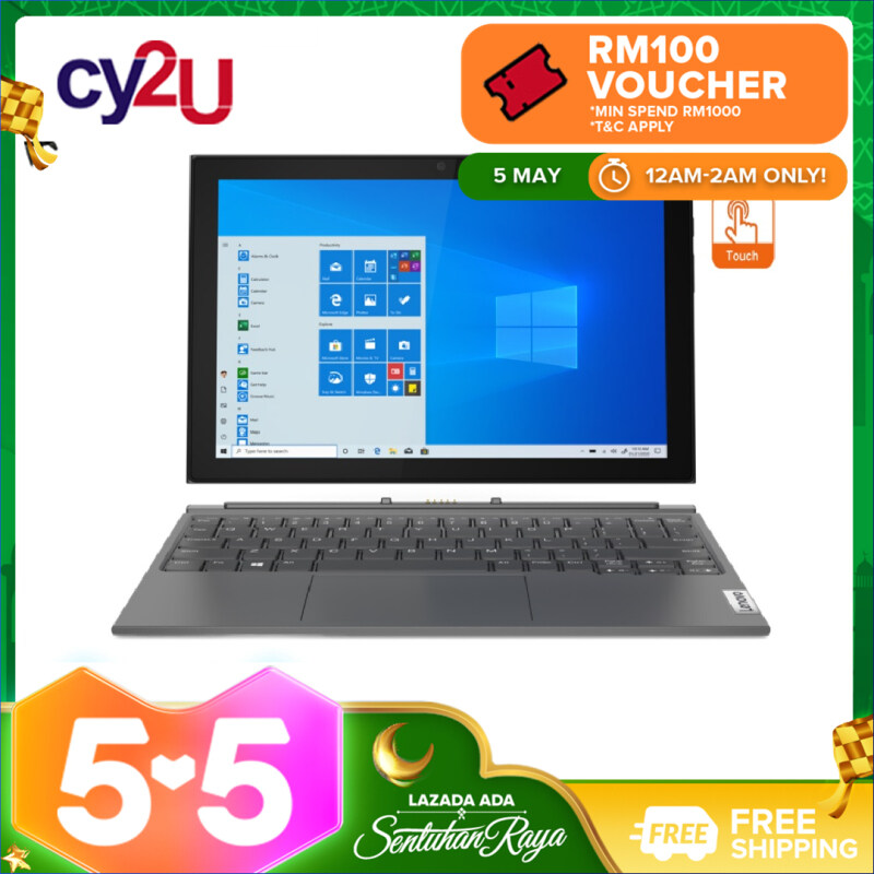 Lenovo IdeaPad Duet 3 10IGL5 82AT00A3MJ 10.3 WUXGA Touch Laptop - Graphite Grey (Intel Pentium N5030, 8GB RAM, 256GB SSD, Intel UHD Graphics, Win10) Malaysia