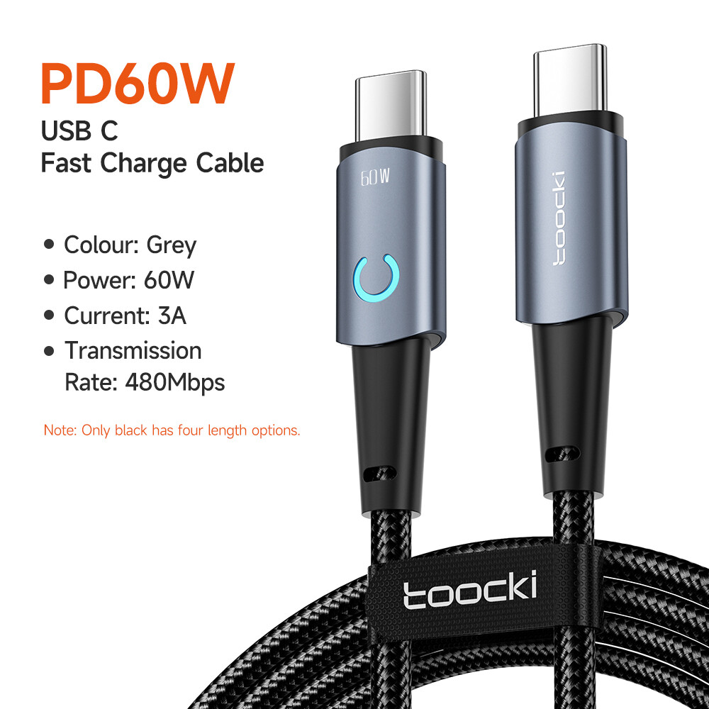 Toocki C-C 100W High-power Fast Charging Line For VIVO Xiaomi Samsung And Other Devices For Fast Charging