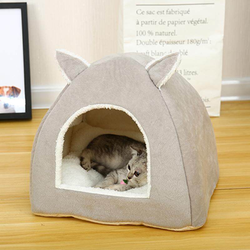 SC Lều Tổ Thảm Đáng Yêu Hình Dạng Tai Ấm Ngủ cho Mèo Cưng Vật Dụng