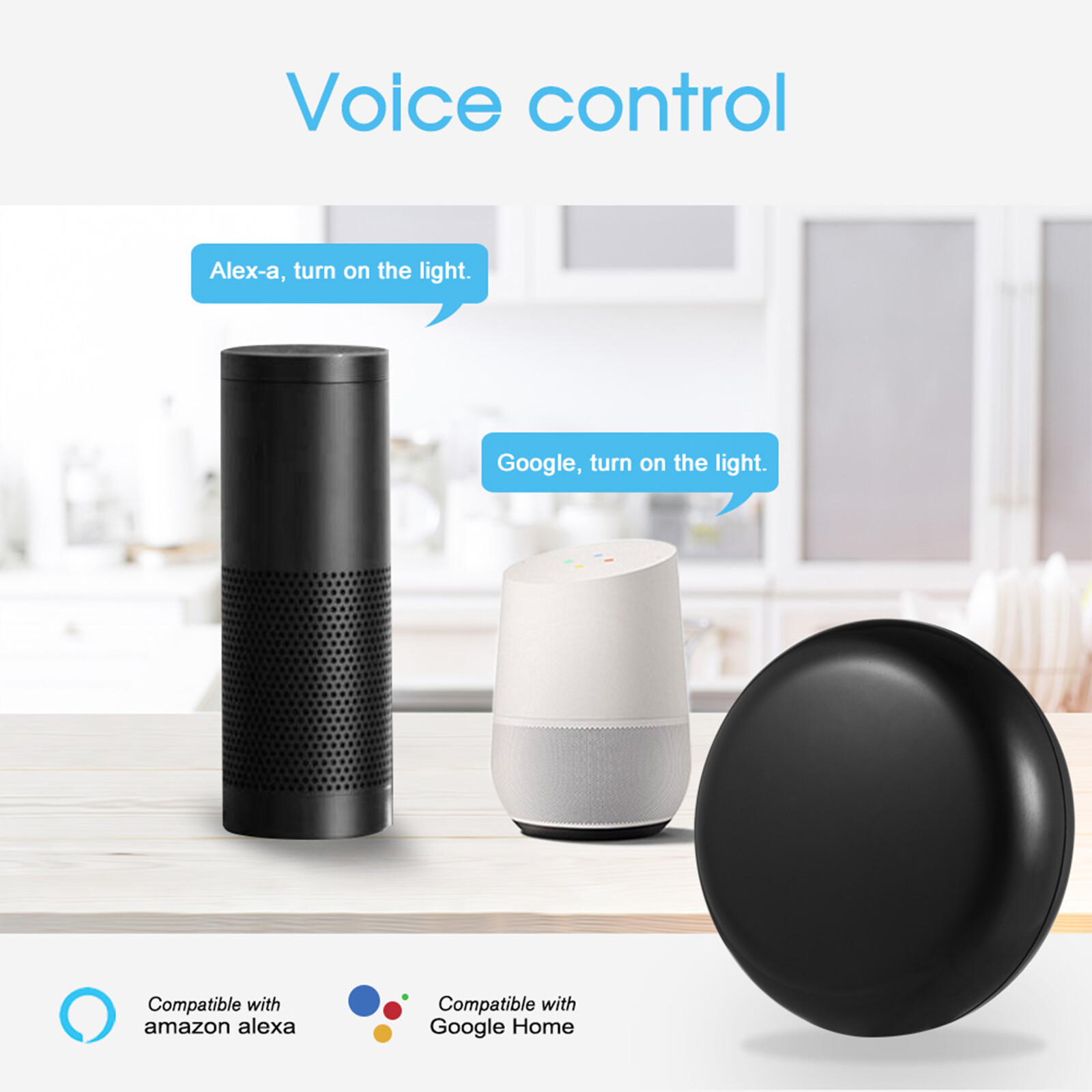 KKmoon Điều Khiển Từ Xa WiFi-IR Điều Khiển Hồng Ngoại Wi-Fi(2.4Ghz) Bộ Điều Khiển Từ Xa Hồng Ngoại Thông Dụng Cho Điều Hòa Không Khí TV DVD Sử Dụng Ứng Dụng Tuya Smart Life Tương Thích Với Alexa Google Home Điều Khiển Bằng Giọng Nói