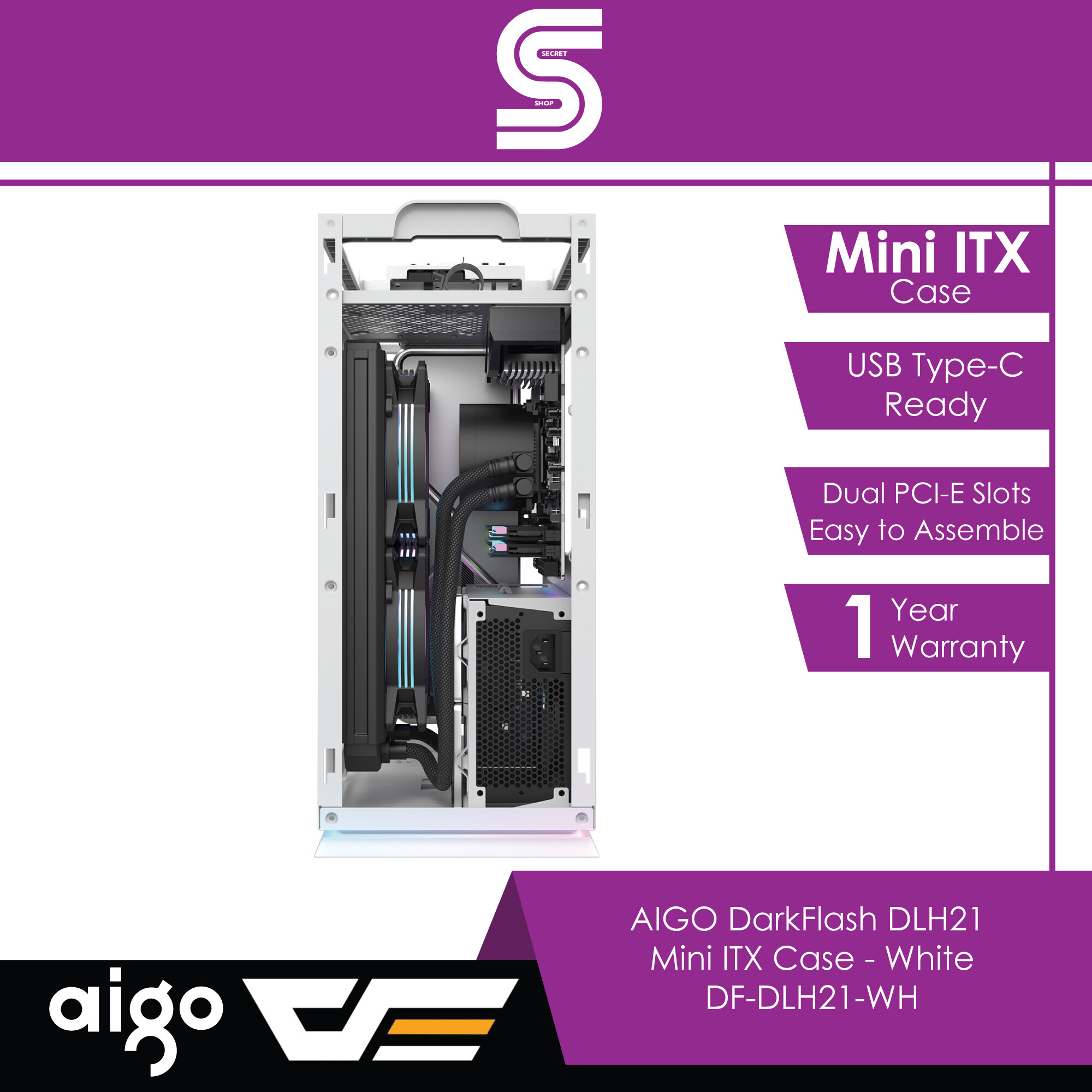 DLH21 (Pink) ミニITXケース 未使用品 DLH21 (Pink) ミニITXケース 未使用品 darkFlash DF DLH21 PINK