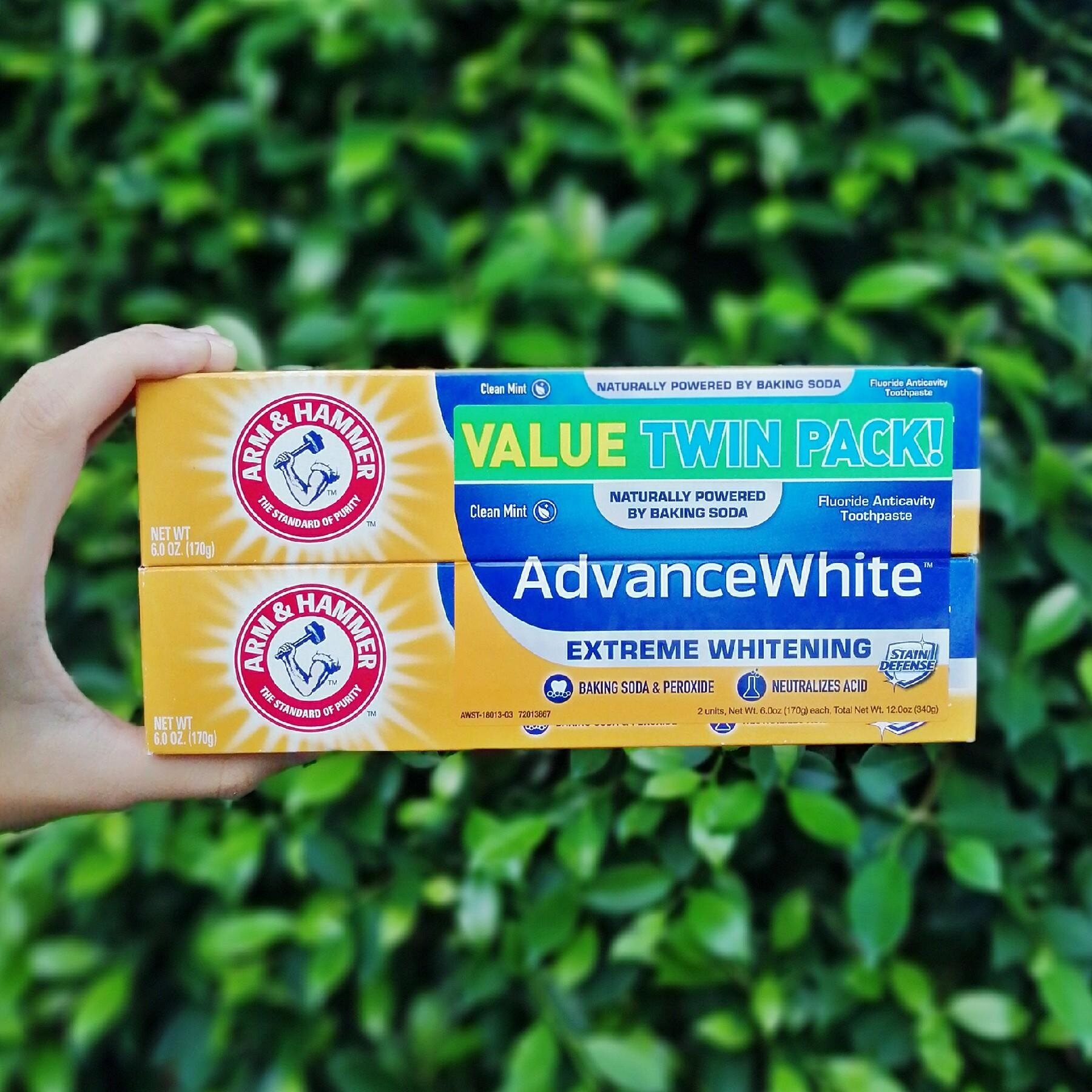 ADVANCEWHITE EXTREME WHITENING TOOTHPASTE CLEAN MINT TWIN PACK BY ARM