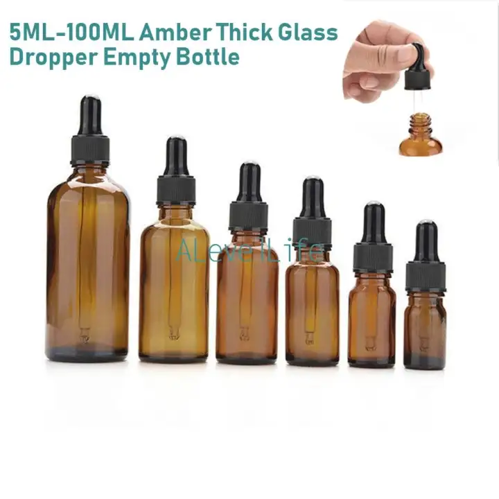50ml Empty Thick Glass Dropper Essential Oil Refillable Liquid Pipette Bottle Lazada Singapore
