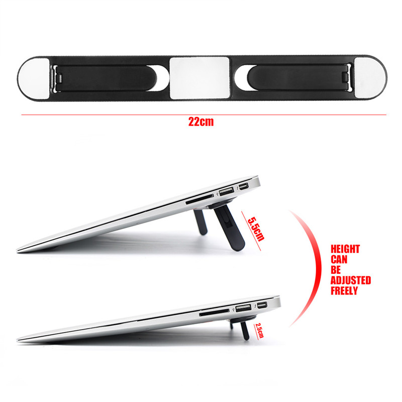 KEBETEME Foldable Portable Laptop Riser Stand Lightweight Adjustable Computer Holder Cooling Tablet Stand