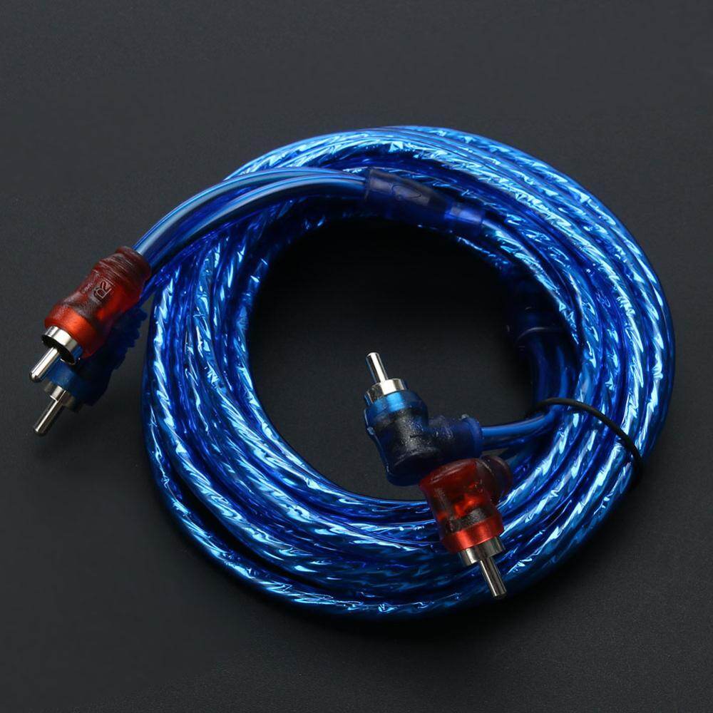 5 Meter 2 RCA to 2 RCA Plug Car Audio System Amplifier Braided Copper Cable
