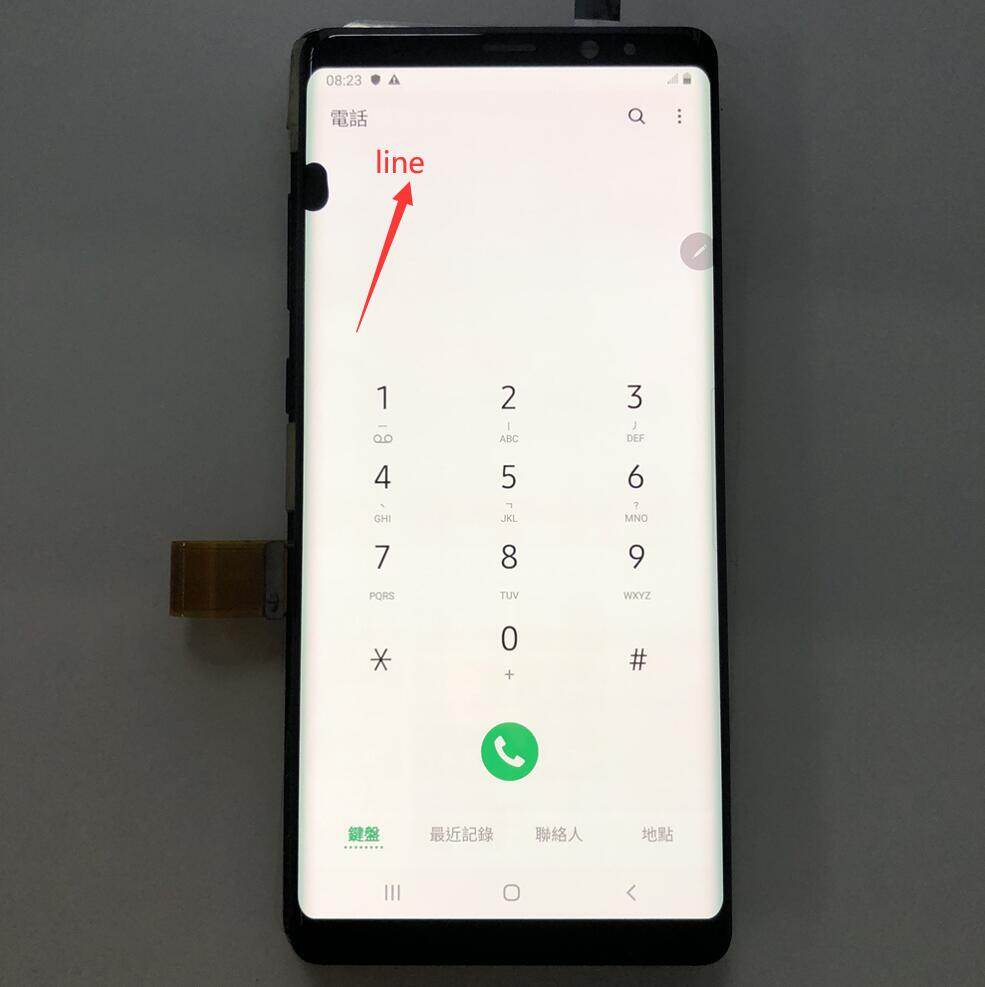 Bluesky ban đầu ghi Dot dòng khiếm khuyết Màn hình LCD màn hình cảm ứng số hóa cho Samsung Galaxy Lưu ý 8 n9500 n9500f n9500u LCD với khung