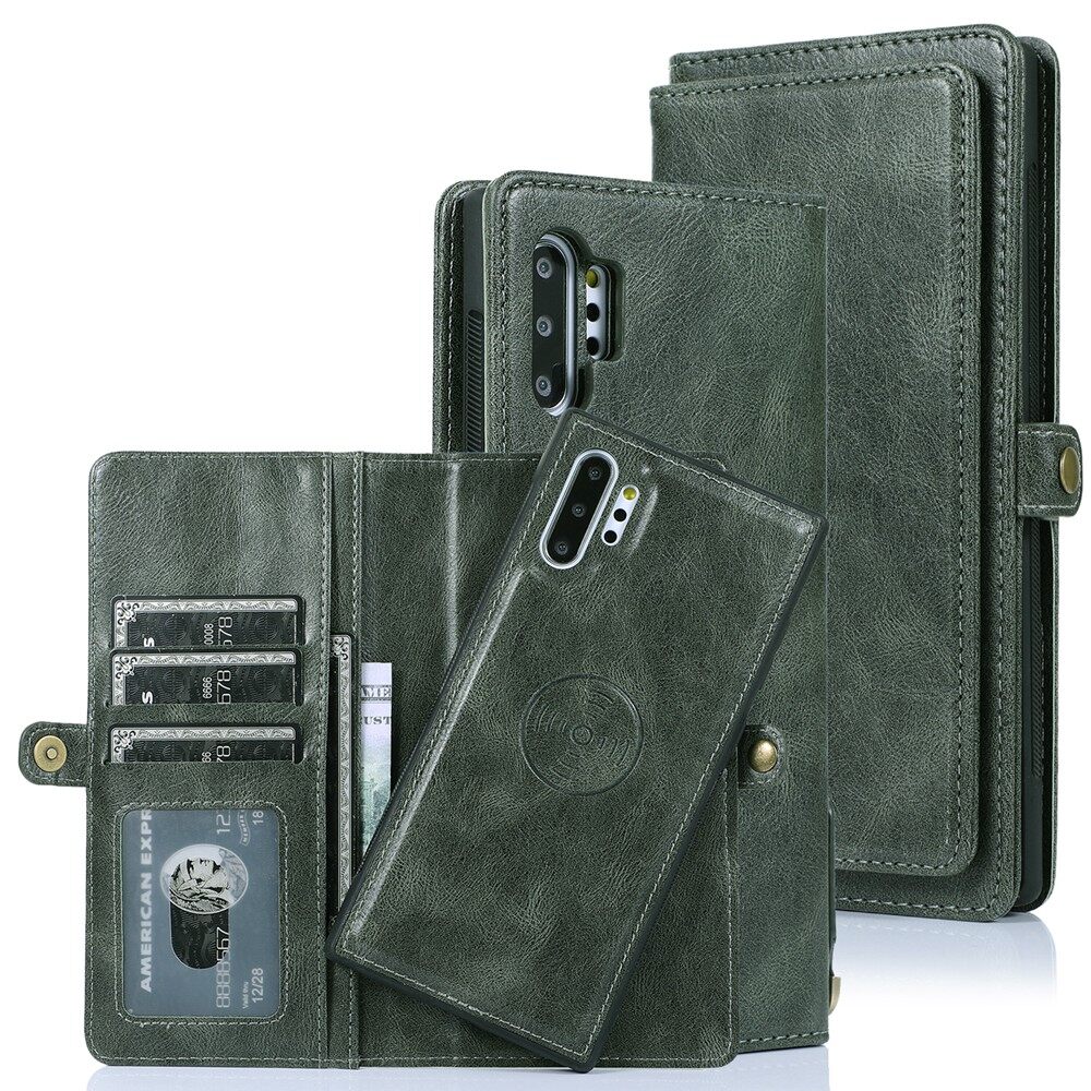 Case For Samsung Galaxy Note 10/Note 10+ Plus PU Leather Separable Magnetic Detachable Stand Flip Wallet Cover Casing with Card Slots Casing