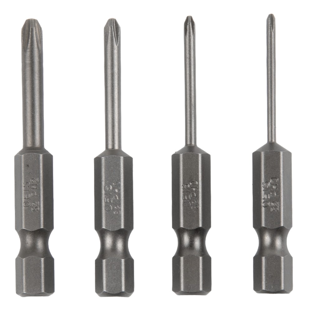 4pcs Hex-Shank 50mm Cross Screwdriver Bits Electric-Driver Tools PH00 PH1 PH2