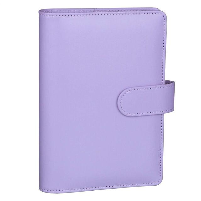 Macaron Color A6 PU Leather Budget Binder Notebook Envelopes System With 12 Zip Pockets For Money Budget Saving Bill Organizer