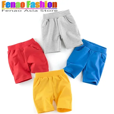 Solid Boys Pants Colors Kids Bottom Casual Cotton Shorts Pants Baby Children Shorts