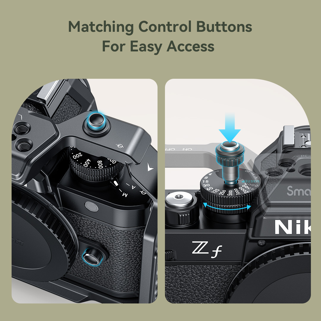 SmallRig ZF Camera Cage L-Shape Bracket Wooden Handle cho Nikon Z f 4262 / 4261 / 4801