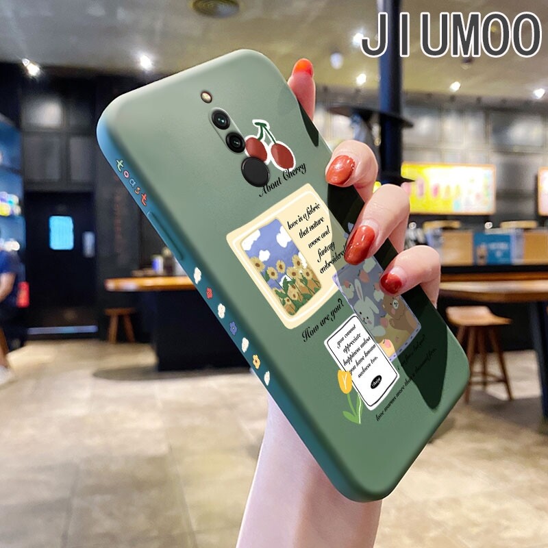 JIUMOO Case For Xiaomi MI Redmi 8 Redmi 8A Case With literature art New Design Side Phone Case Square Edge Pattern Silicone Casing Full Cover Camera Shockproof Soft Protection Cases Boys Girls