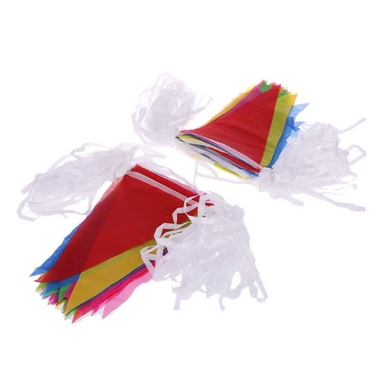 Colorful 80m Triangle Flag Pennant Bunting String Banner Garland Festival Party Holiday Decor
