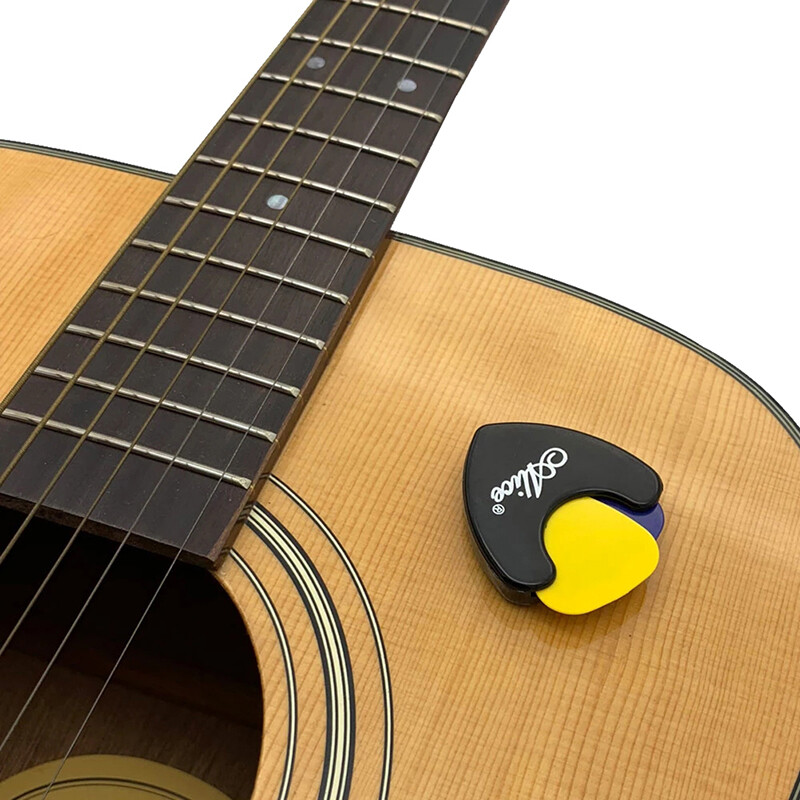 [Civilian] Guitar Pick Holder Plastic Plectrum Case Mediator Storage Self Adhesive