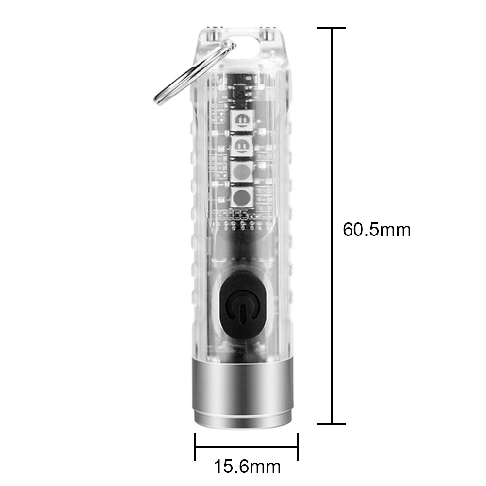 SST20 LED Keychain Flashlight Lighting 400LM Waterproof Mini Pocket Torch
