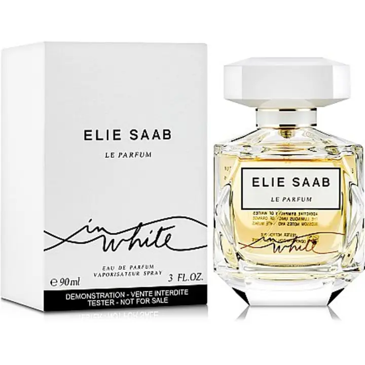 in white elie saab parfum