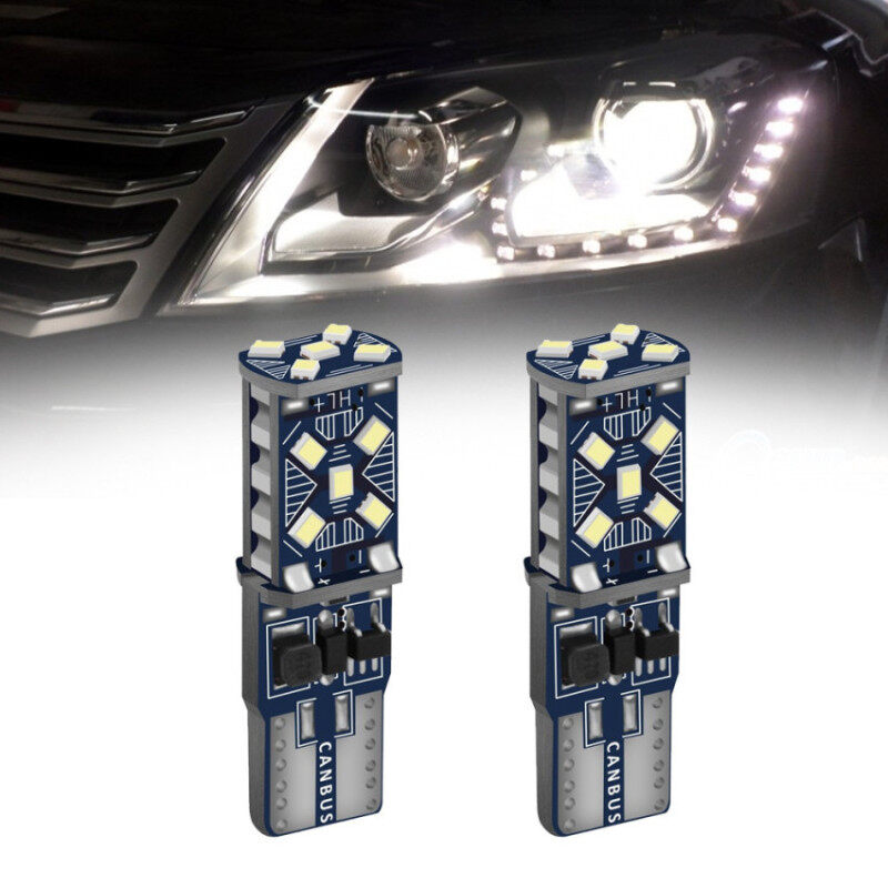 2 Chiếc T10 W5W Đèn LED Đỗ Xe Siêu Sáng Mới WY5W 100% 168 501 Bóng Đèn Ô Tô Xoay Nêm Tự Động Đèn Vòm Đọc Sách Nội Thất Xe Hơi 2825 Chính Hãng