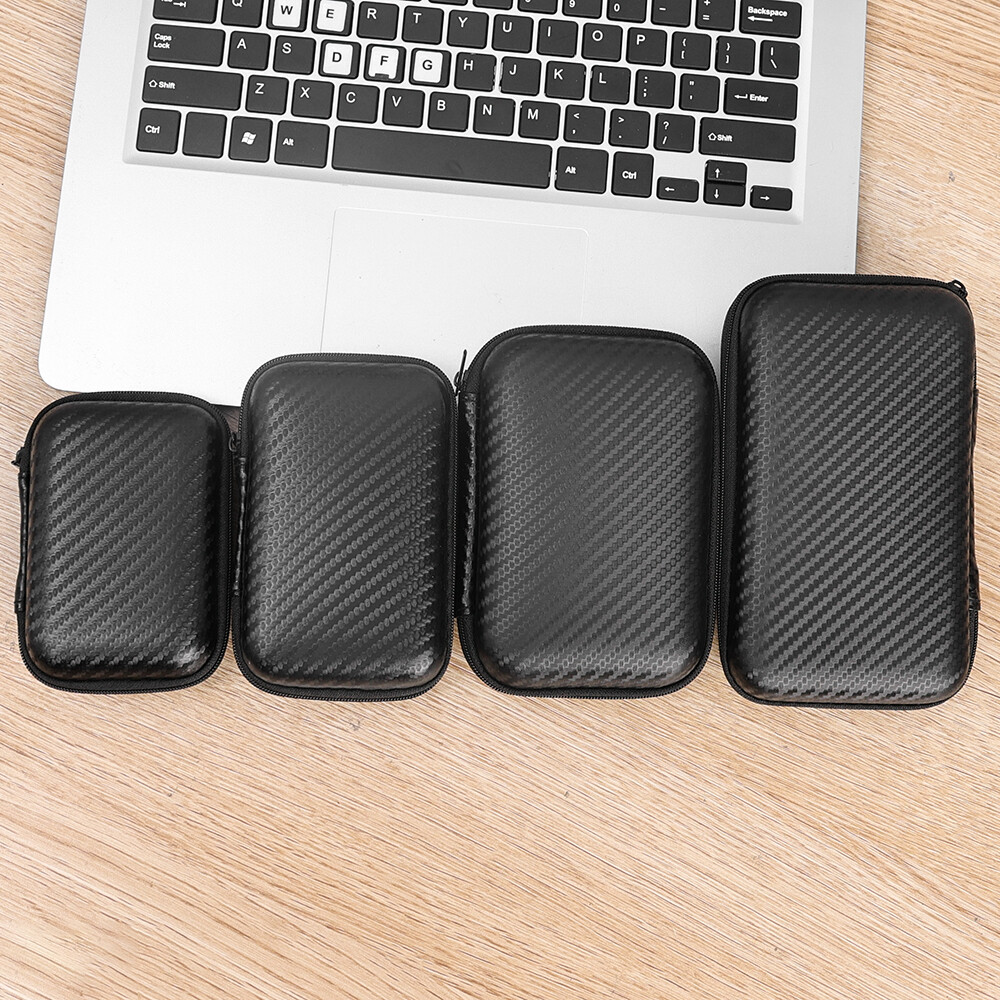Eva Túi chống nước ổ lưu trữ di động Hộp túi có khoá kéo vuông Tai nghe container Tai nghe bluetooth phụ kiện kỹ thuật số lưu trữ hộp lưu trữ cáp dữ liệu hộp