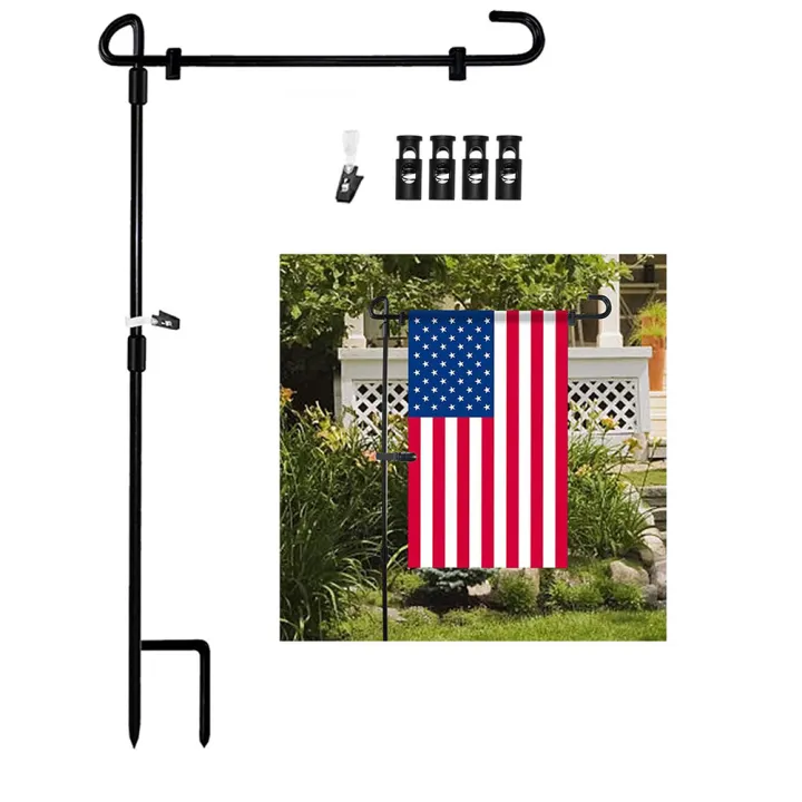 Garden Flag Stand Pole Holder Banner Flagpoel For Outdoor Yard Lawn Lazada Singapore - Diy Outdoor Banner Stand