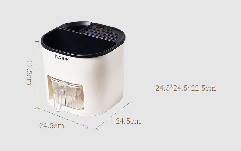 Multi-functional kitchen storage rack, chopstick barrel, spice box, seasoning jar, kitchen large capacity rotating knife holder