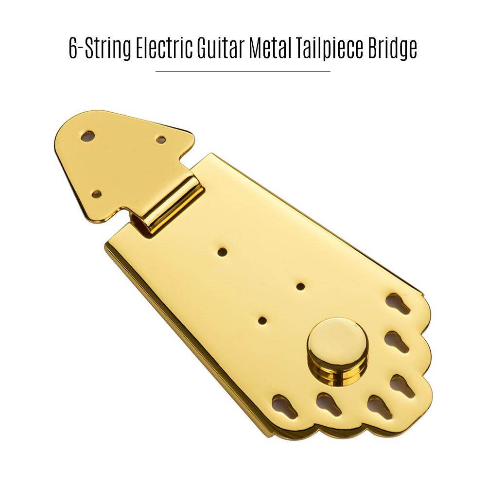 【Free Gift+Hot Sale】6 String Guitar Metal Tailpiece Bridge with Screws for Jazz Electric Guitar Musical Instrument Parts Golden