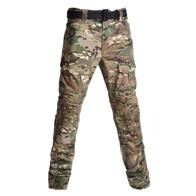 Men Tactical Trousers Camo Multi-Pockets Camouflage Cargo Pants Outdoor Hiking Military Army Casual Tactical Pants Men