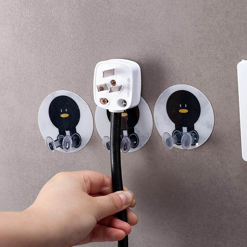 3PCS Power Plug Hook Kitchen Seamless Strong Adhesive Electrical Wire Plug Wall Sticker