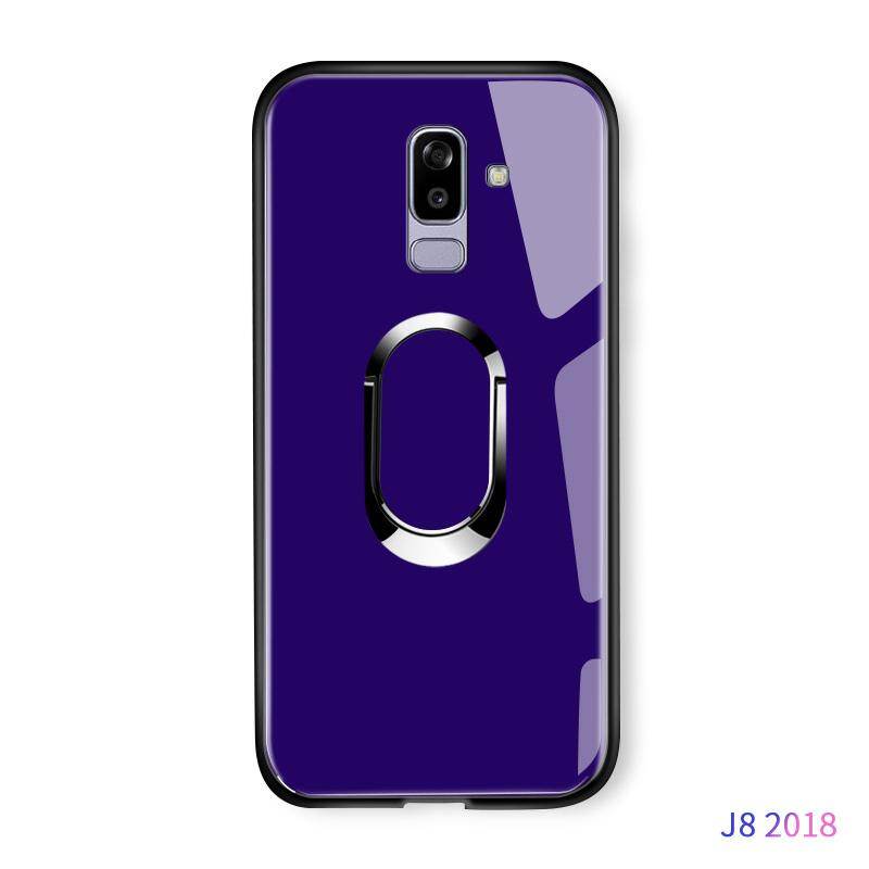UCUC For Galaxy Samsung J2 J3 J4 J5 J6 J7 J8 Prime Pro Core Plus 2015 2016 2017 2018 Case,360 Rotatable Magnetic Ring Holder Stand Tempered Glass Casing Protective Phone Back Shockproof Cover